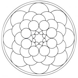Mandala a colorier motifs geometriques 6